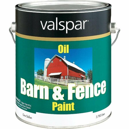 VALSPAR Oil Paint & Primer In One Low Sheen Barn & Fence Paint, Red, 1 Gal. 018.2121-11.007